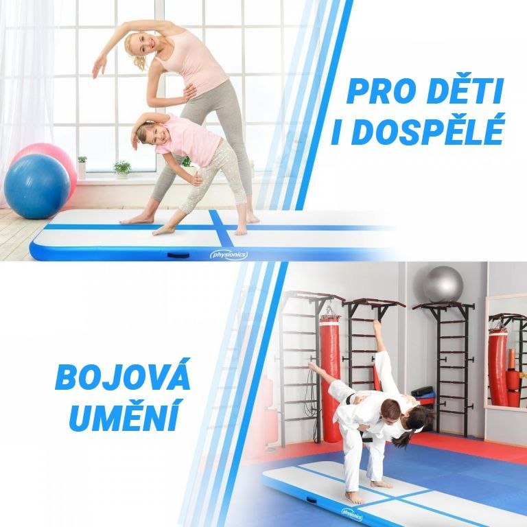 Physionics Airtrack, Dmuchana mata 8 m, niebieska